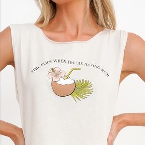 Project Social T Time Flies Cropped Tank